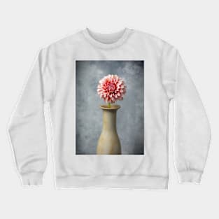 Simple Classic Vase With Pink Dahlia Crewneck Sweatshirt